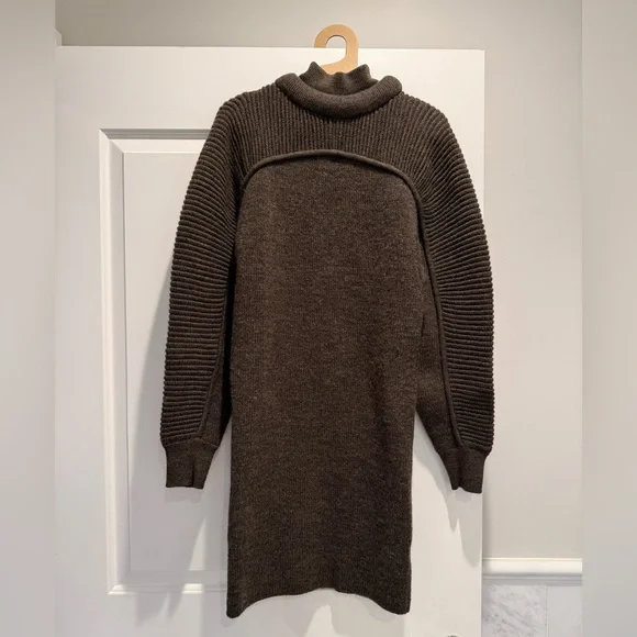 Isabel Marant Hilde Sweater Dress (Khaki) - www.nationalbodyline.in Isabel Marant Hilde Sweater Dress (Khaki) - www.nationalbodyline.in
